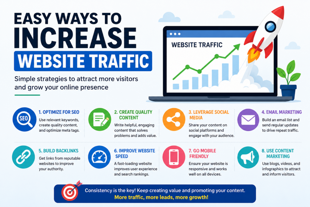  Easy Ways to Increase Website Traffic,